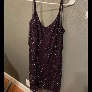 Purple sequin dress